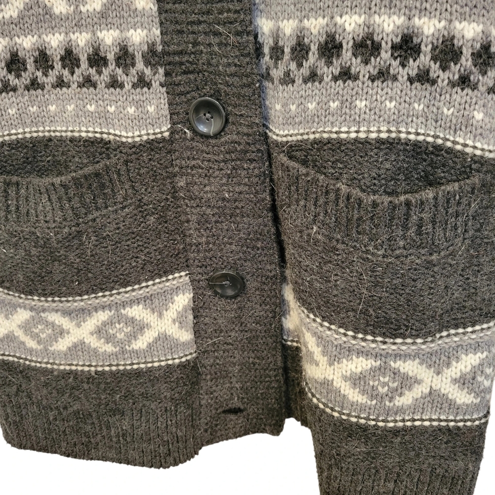 Sansara Womans Heavy Knit Button Front Sweater With Pockets Med - Picture 4 of 10